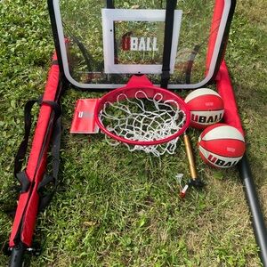 Red and White Basketball Hoop Set